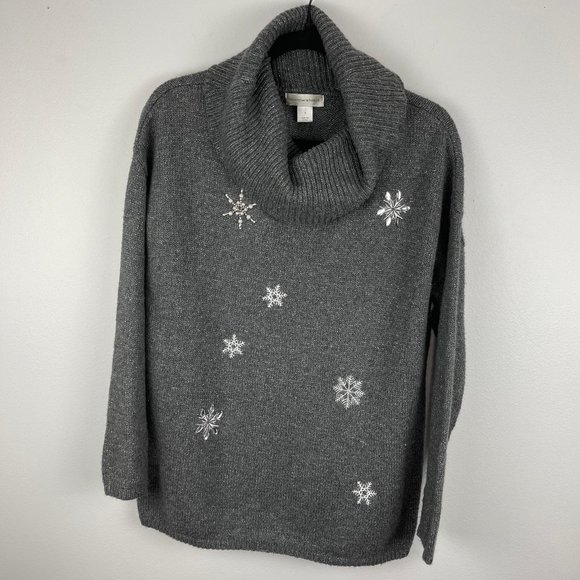 Christopher Banks Cowl Turtleneck Knit Sweater - Picture 8 of 8